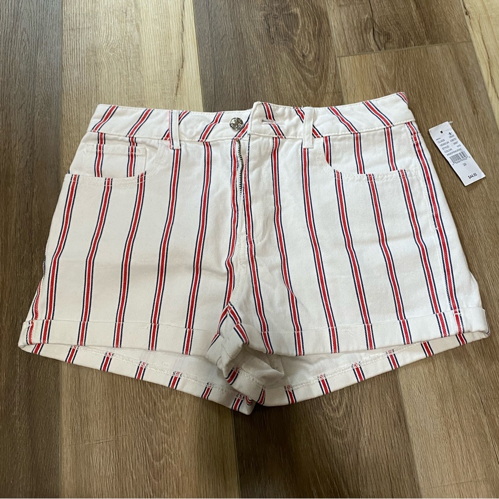 White and red striped shorts from PACSUN
